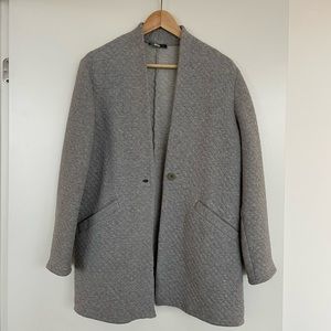 Eileen Fisher Quilted Grey Blazer